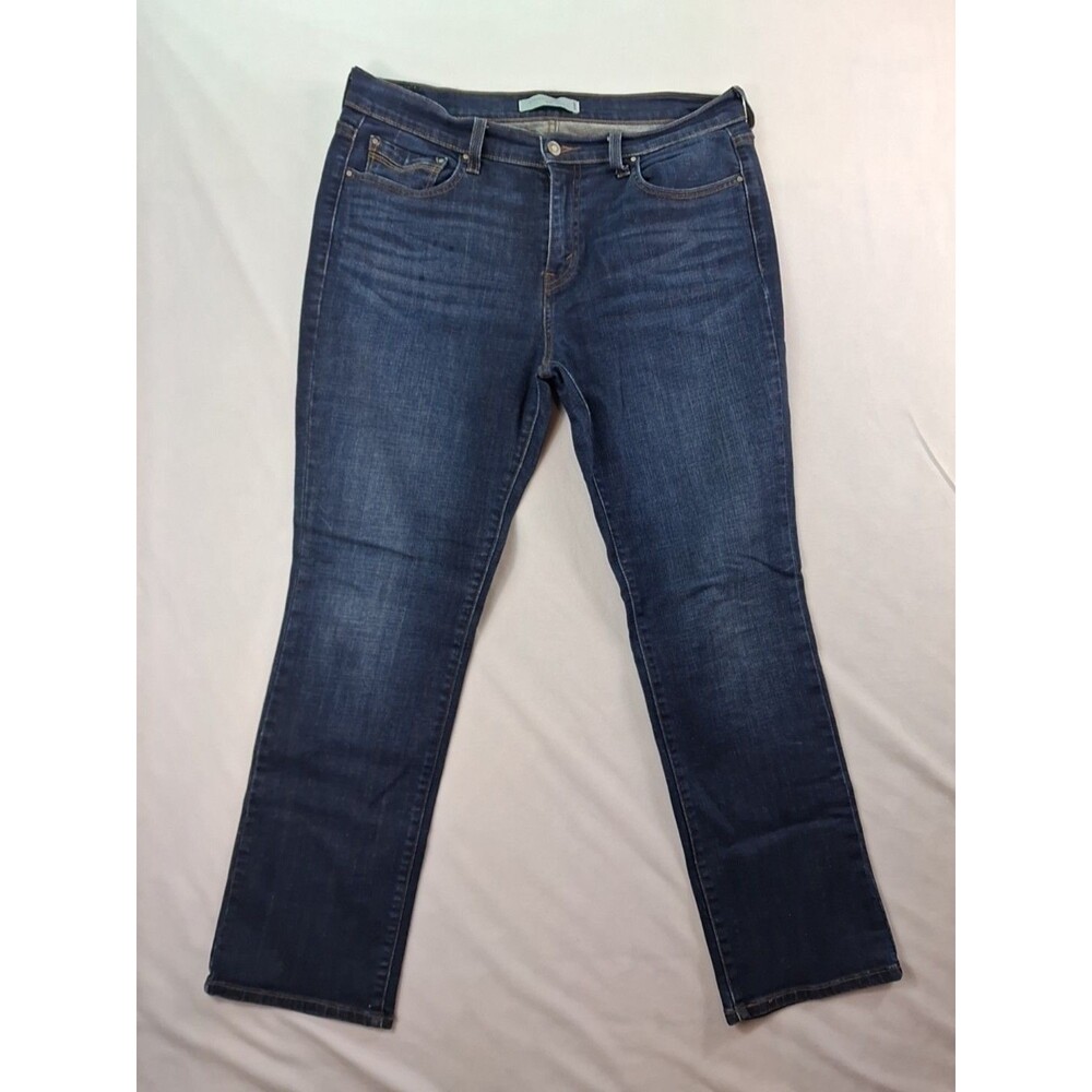Levis Jeans Womens 10 Blue 505 Straight Leg Mid Rise Stretch Denim Medium Wash